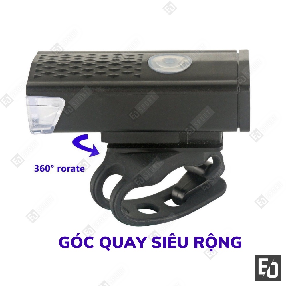 Đèn Pin Sac USB Gắn Xe Đạp Thể Thao Chống Nước 3 Chế Độ Sáng - EO.sportDZ
