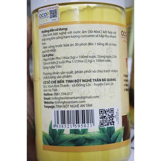 Tinh bột nghệ vàng nguyên chất 500g