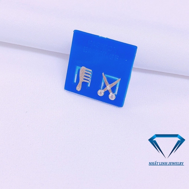 Xả kho Bông tai nữ giá rẻ, khuyên tai kéo lược cá tính chuẩn bạc ta sáng đẹp - Kho sỉ bạc Nhất Linh