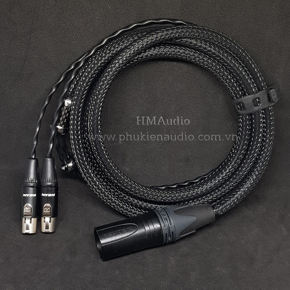 Dây tai nghe đồng OFC bọc chống nhiễu CANARE - Connector Audeze LCD1 LCD2 LCD3 LCD4