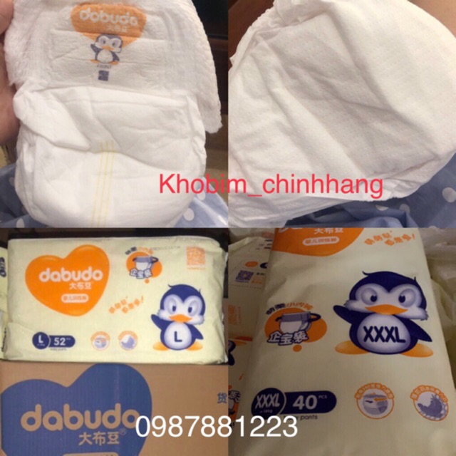 2 bịch bỉm Quần/Dán DABUDO S136 M124 L104 XL92 XXL80 XXXL80