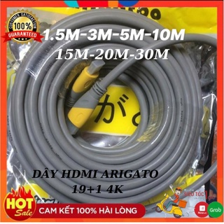 Cáp hdmi arigato 1.5m- 3m- 5m-10m- 15m- 20m lõi đồng hdtv 4k*2k - dây hdmi to hdmi tròn chuẩn full hd 1080p
