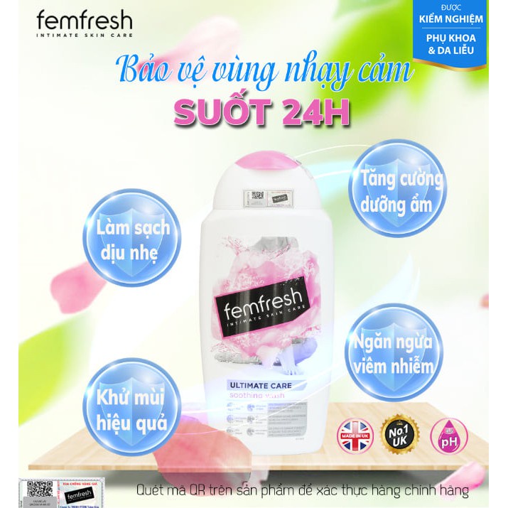 Dung dịch vệ sinh phụ nữ Femfresh Daily Intimate Wash 250ml - Hàng Nhập Khẩu UK