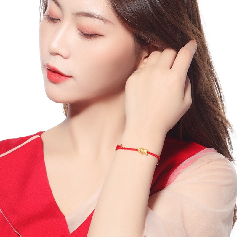 Vòng Tay Đính Hạt Đỏ May Mắn Thời Trang