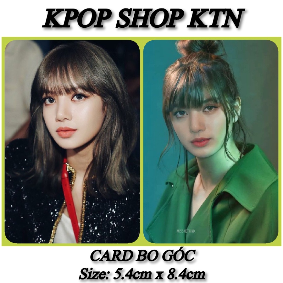 SÉT CARD BO GÓC LISA BLACK PINK