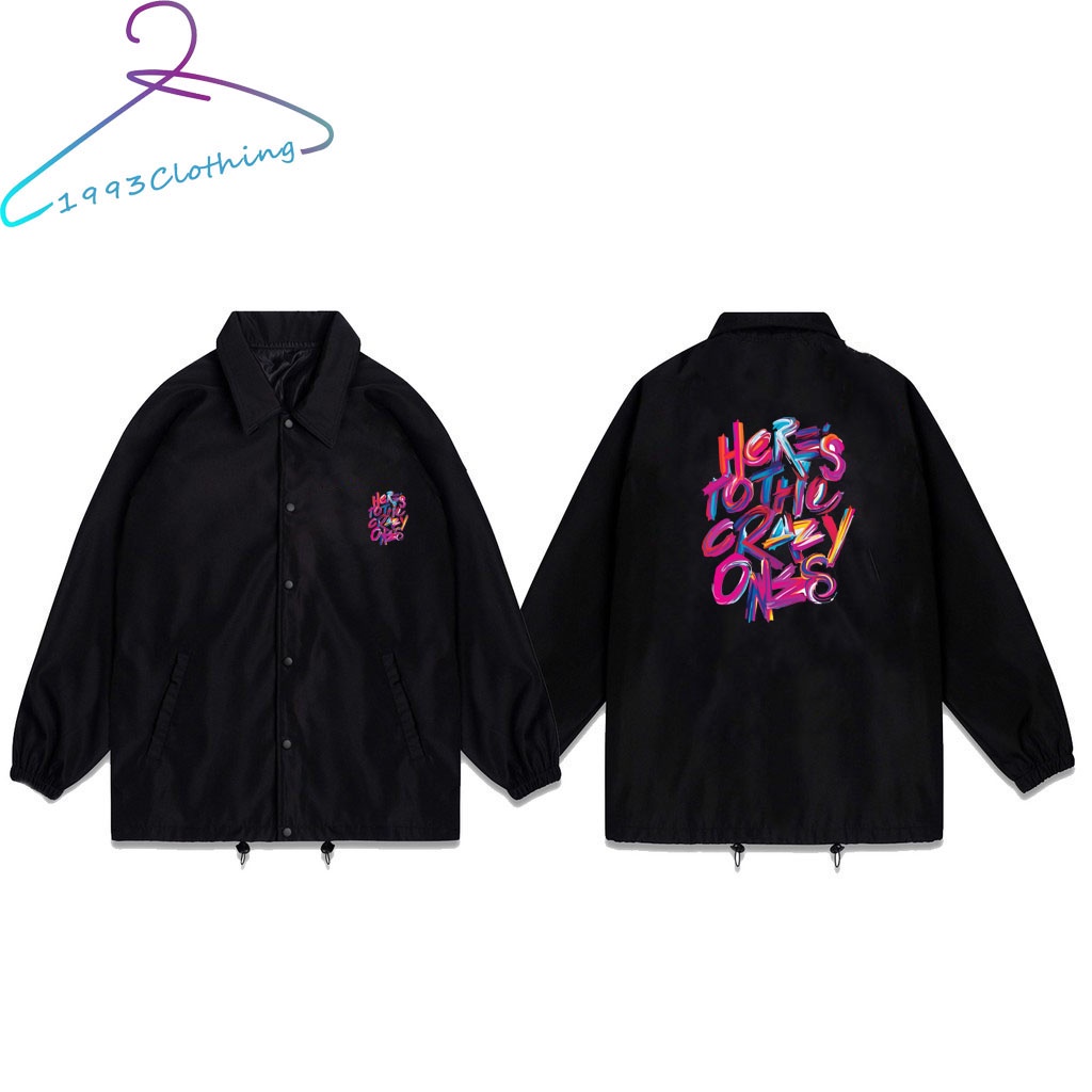 ÁO KHOÁC KAKI NÚT BẤM/ ÁO JACKET ĐEN IN HÌNH HERES ,👚FREESHIP👚,LOCAL BRAND HÀNG VNXK 2 LỚP CHÓNG NẮNG,1993CLOTHINGG