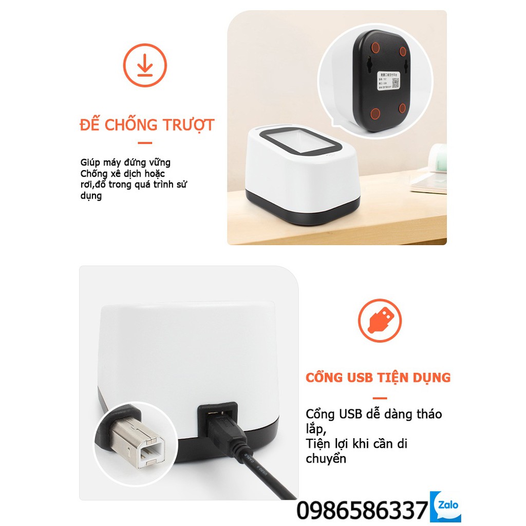 Máy quét mã vạch, QR code ChiTeng T97 hỗ trợ thanh toán qua màn hình mobile