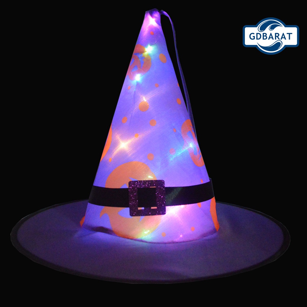 Nón Phù Thủy Có Đèn Led Dùng Để Trang Trí Halloween