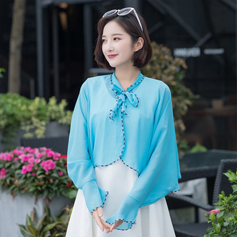 Áo Choàng Chiffon Chống Nắng/Tia UV Thoáng Khí Thời Trang Mùa Hè