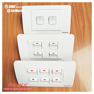 Công tắc Vanlock SINO Dòng S18A - Loại 1 đến 6 hạt công tắc - Chính hãng