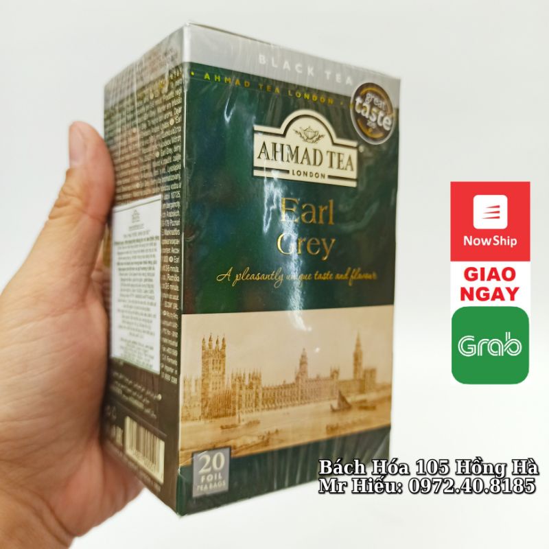 Trà Ahmad Bá Tước Earl Grey hộp 20 gói