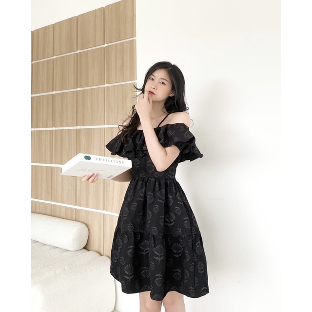 YU CHERRY | Đầm hai dây mặc được 2 kiểu , dáng chữ A, cách đều tầng A Cami Flying Dress YD162