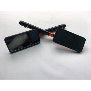 Gương chiếu hậu xe máy kiểu iphone Rizoma < giá 1 chiếc trái MÀu đen>
