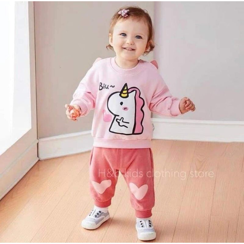 Bộ nỉ bé trai. bé gái. bộ thu đông. rập giấy.không phải quần áo