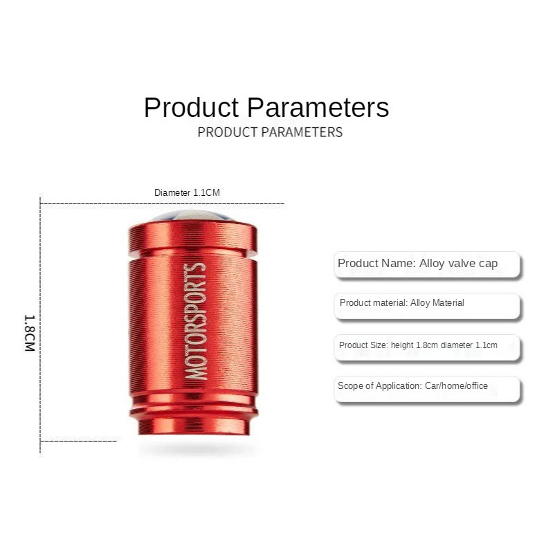 Nắp van bánh xe hơi bằng hợp kim nhôm chất lượng cao tiện dụng