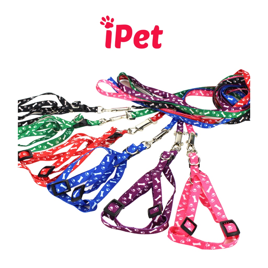 Dây Dắt Kèm Vòng Cổ Yếm Cho Chó Mèo Dưới 5kg - iPet Shop