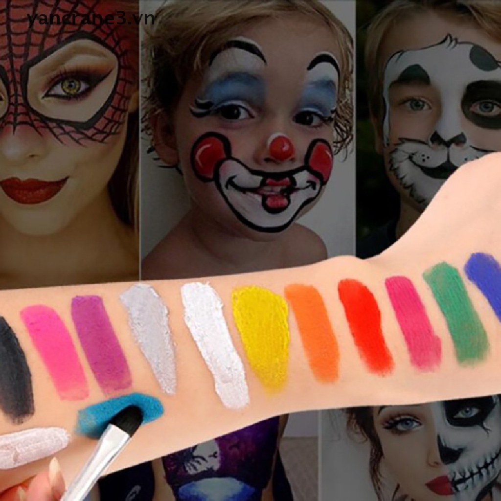 Bảng Sơn Dầu 15 Màu Trang Điểm Mặt Và Cơ Thể Dịp Halloween yancrane3.vn