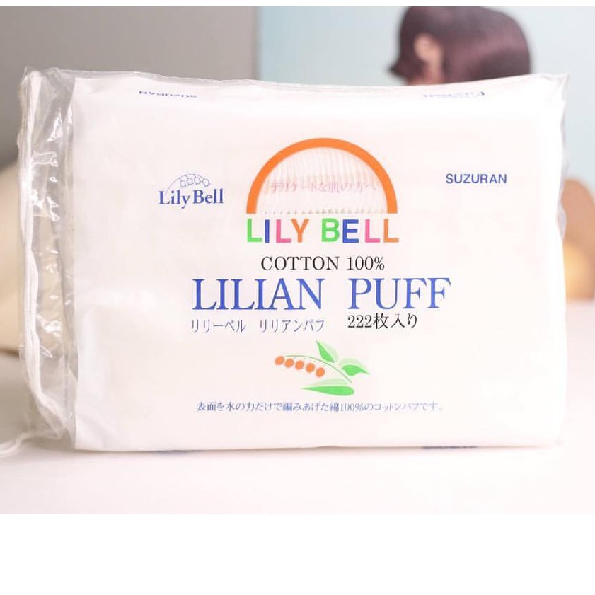 Bông Tẩy Trang Lily Bell Lilian Puff 222 Miếng Nhật Bản