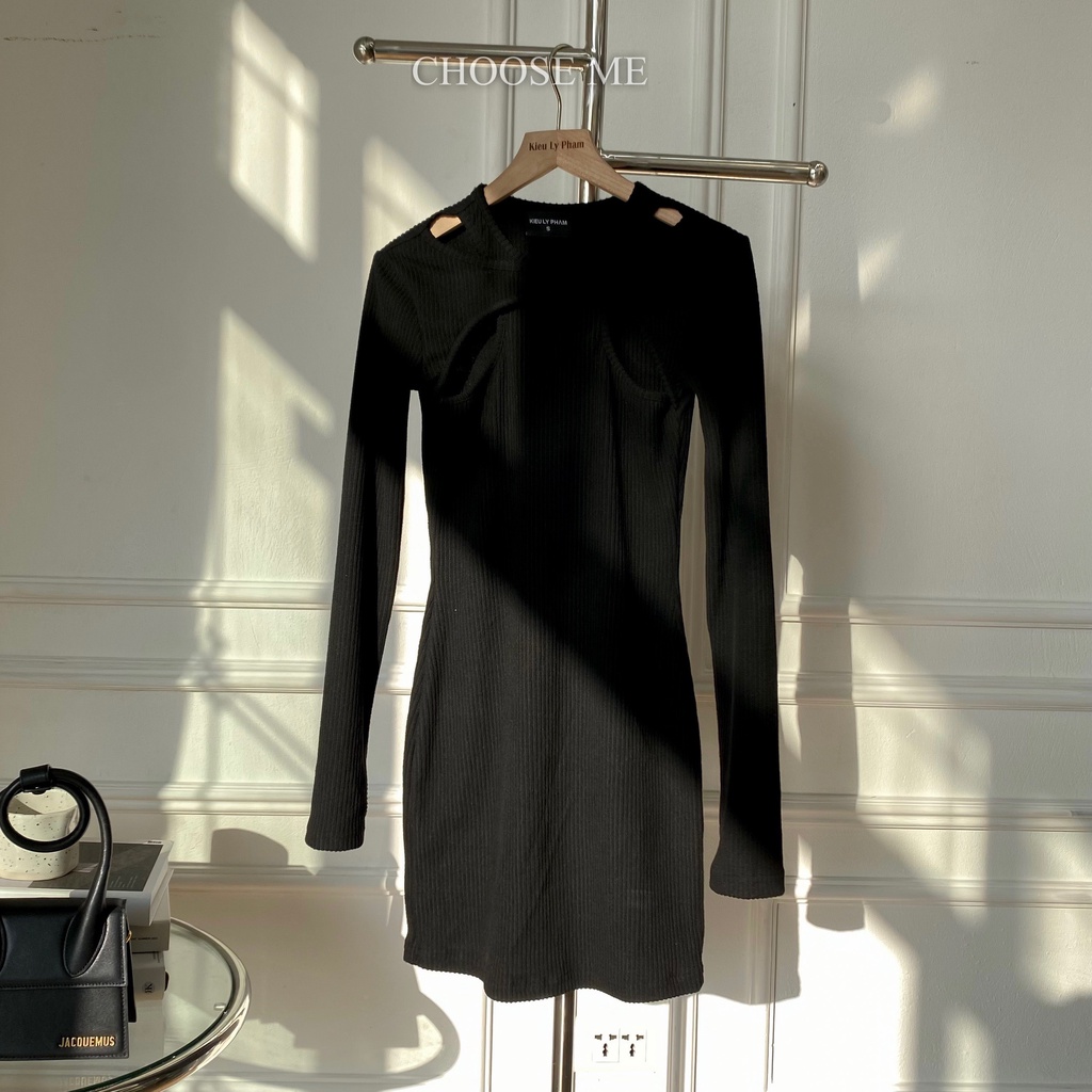 Váy Body Len Khoét Vai Nhiều Màu, Váy Body Dài Tay Dáng Ngắn Quyến Rũ - Choose Me KLP | BigBuy360 - bigbuy360.vn