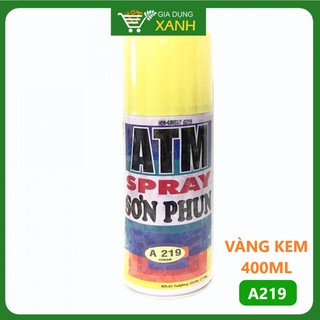 Sơn xịt ATM màu vàng kem A219, 400ml