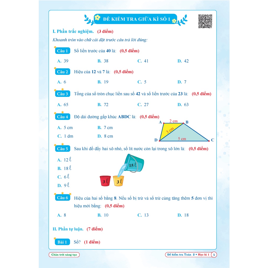 Sách - Combo Bài Tập Tuần và Đề Kiểm Tra lớp 2 - Chân Trời Sáng Tạo Toán và Tiếng Việt Học kì 1 (4 cuốn)