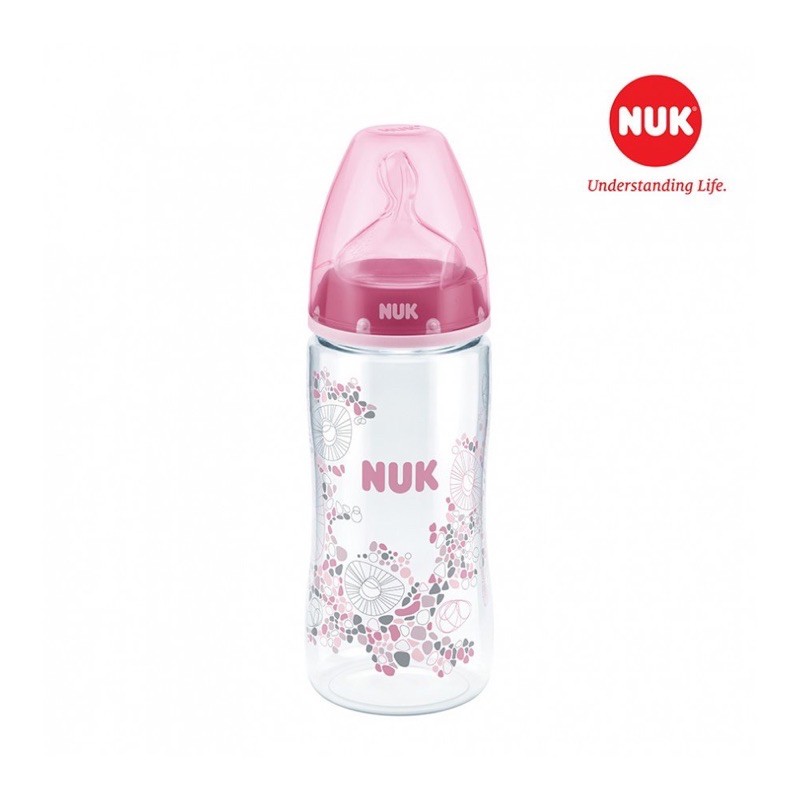 BÌNH SỮA CỔ RỘNG NUK PREMIUM CHOICE NHỰA PA 150ML /300Ml núm S1 /S2 -M NHẬP KHẨU ĐỨC