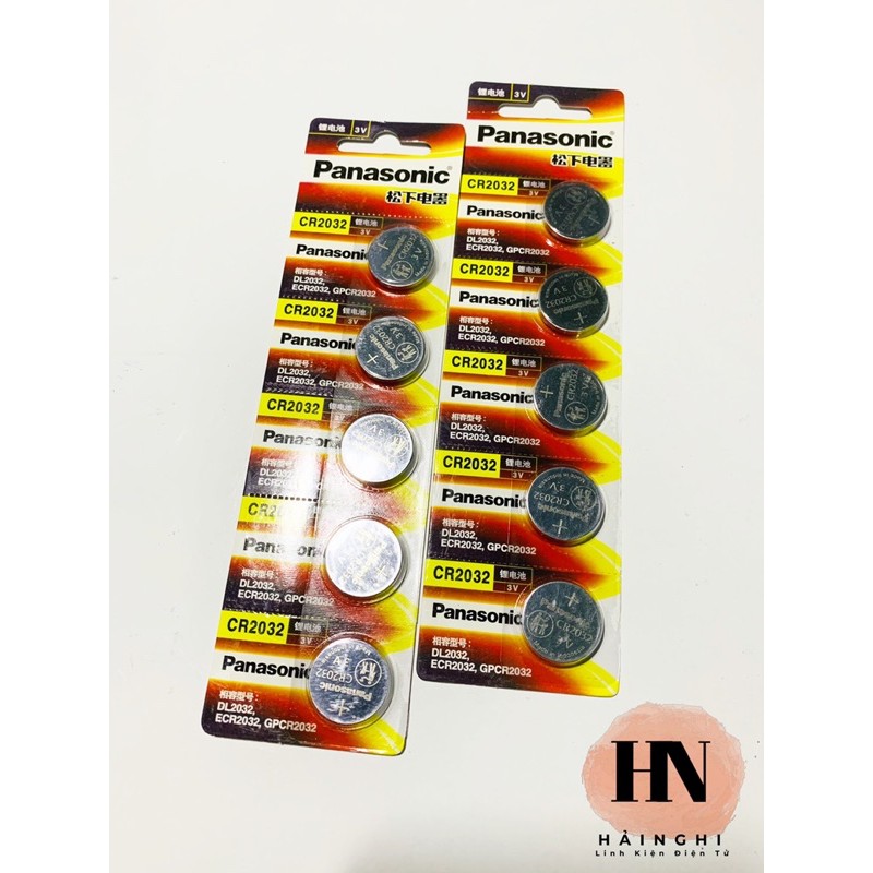 PIN PANASONIC LITHIUM  MÃ CR2032 VỈ 5 VIÊN