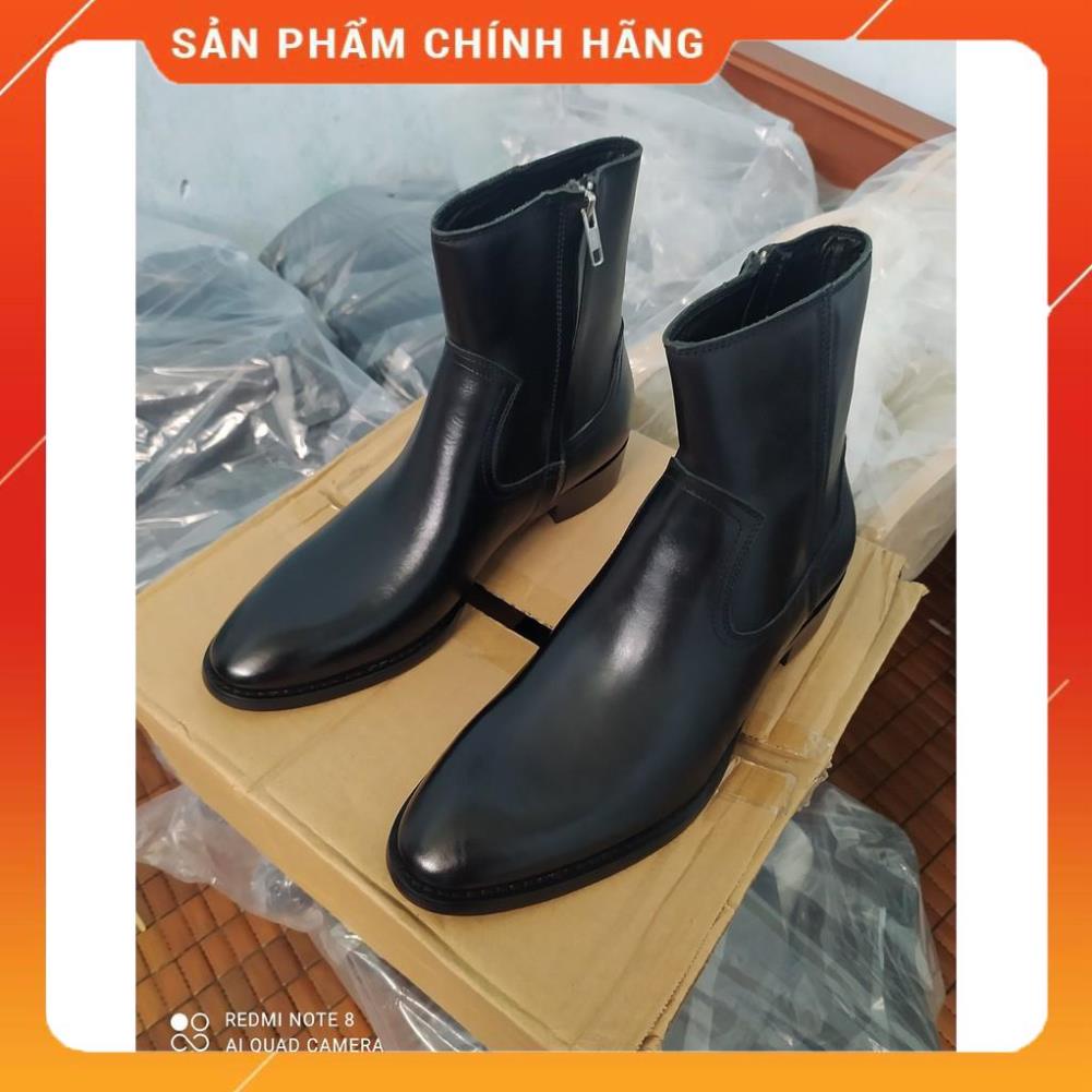 Zip Boots đế gỗ, 4cm Heel Boots, Zipper -pos1