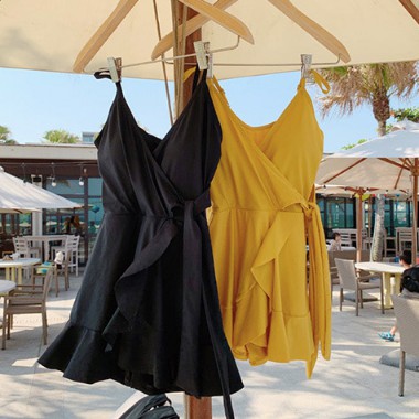 Bikini liền thân thắt eo vải thun co giãn hàng Quảng Châu