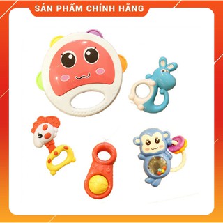 Túi đồ chơi xúc xắc 5 món mini bells eries, rèn luyện các kỹ năng vận động, đầy màu sắc, ngộ nghĩnh cho bé, dễ cầm nắm.