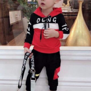 Bộ nỉ có mũ bé trai