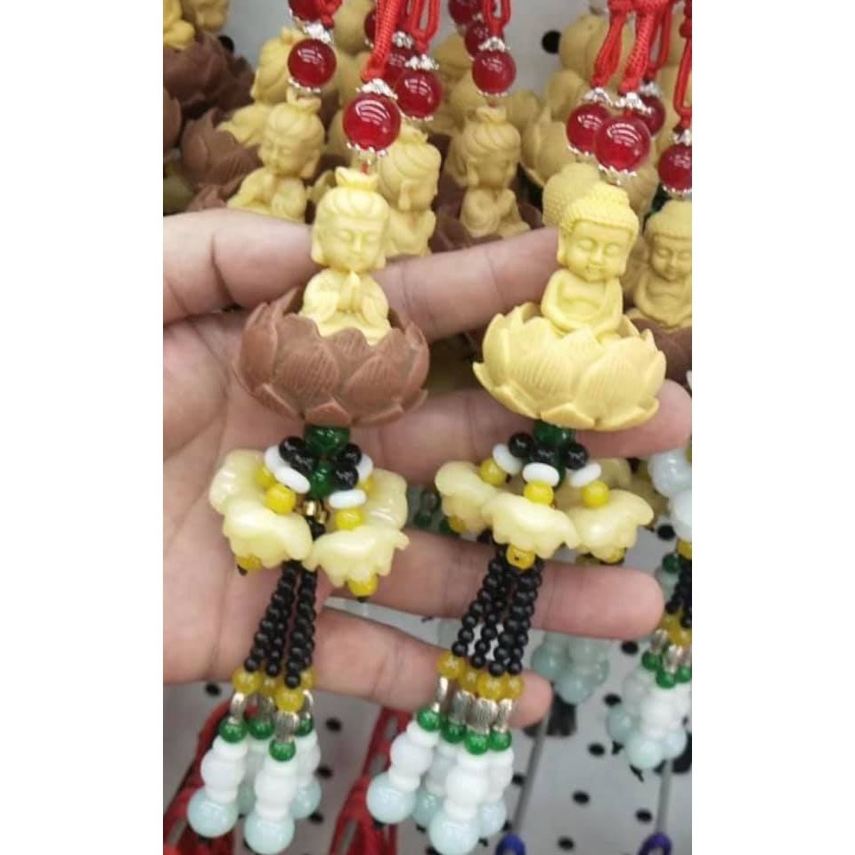 ⚡️HÀNG CHÍNH HÃNG⚡️ Dây Khánh Phật Ngự Đài Sen Trắng Treo Xe Ô Tô Phong Thủy Đem Đến Tài Lộc Và May Mắn