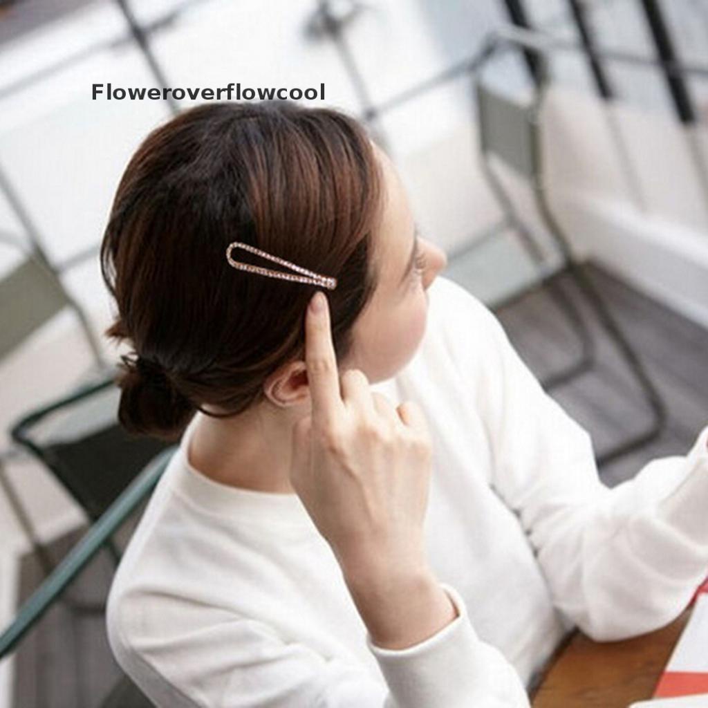 Kẹp Tóc Hình Hoa Đính Đá Pha Lê Thời Trang Mới Cho Nữ