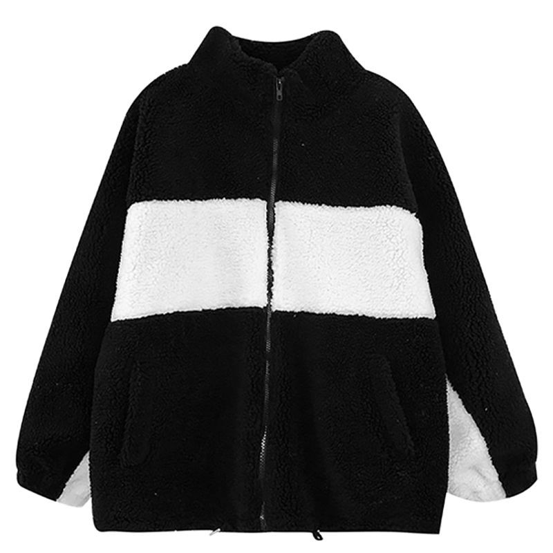 Áo Khoác Lông Cừu Dày Dáng Rộng Phong Cách Harajuku Thời Trang Mới Cho Nữ | BigBuy360 - bigbuy360.vn