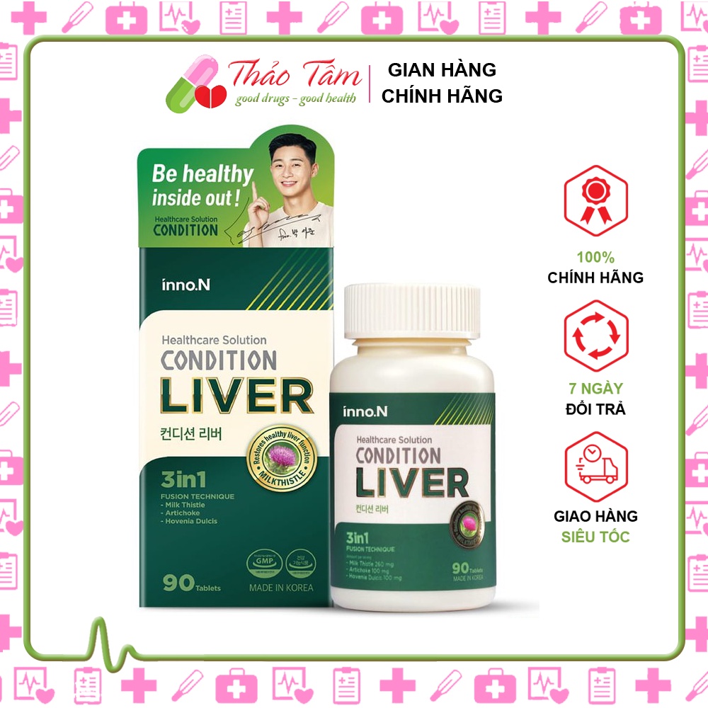 Viên uống bổ gan Hàn Quốc Condition Liver hỗ trợ giải độc, tăng cường chức năng gan Hộp 90 Viên