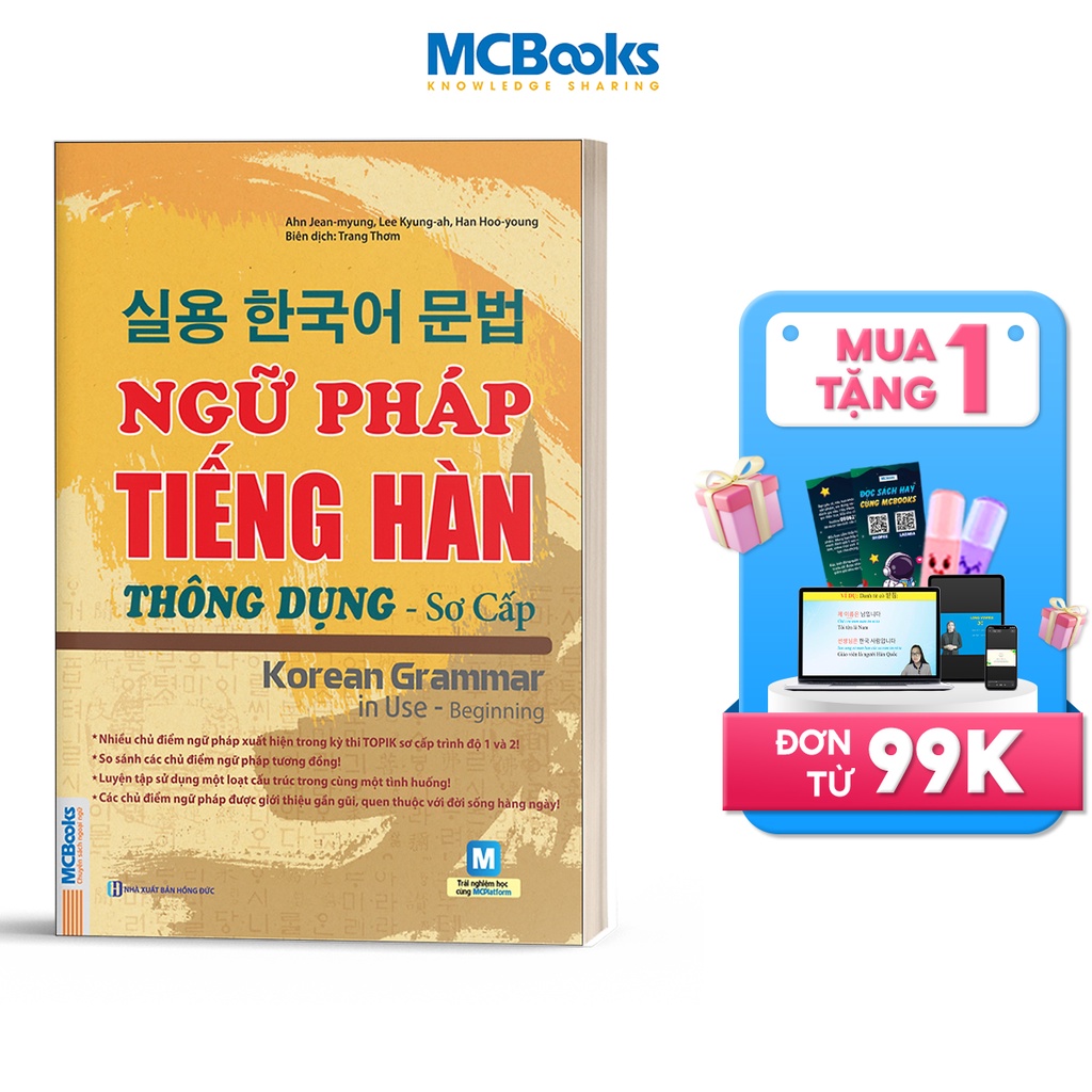 Sách - Ngữ Pháp Tiếng Hàn Thông Dụng (Sơ Cấp) – Korean Grammar In Use - MCBooks