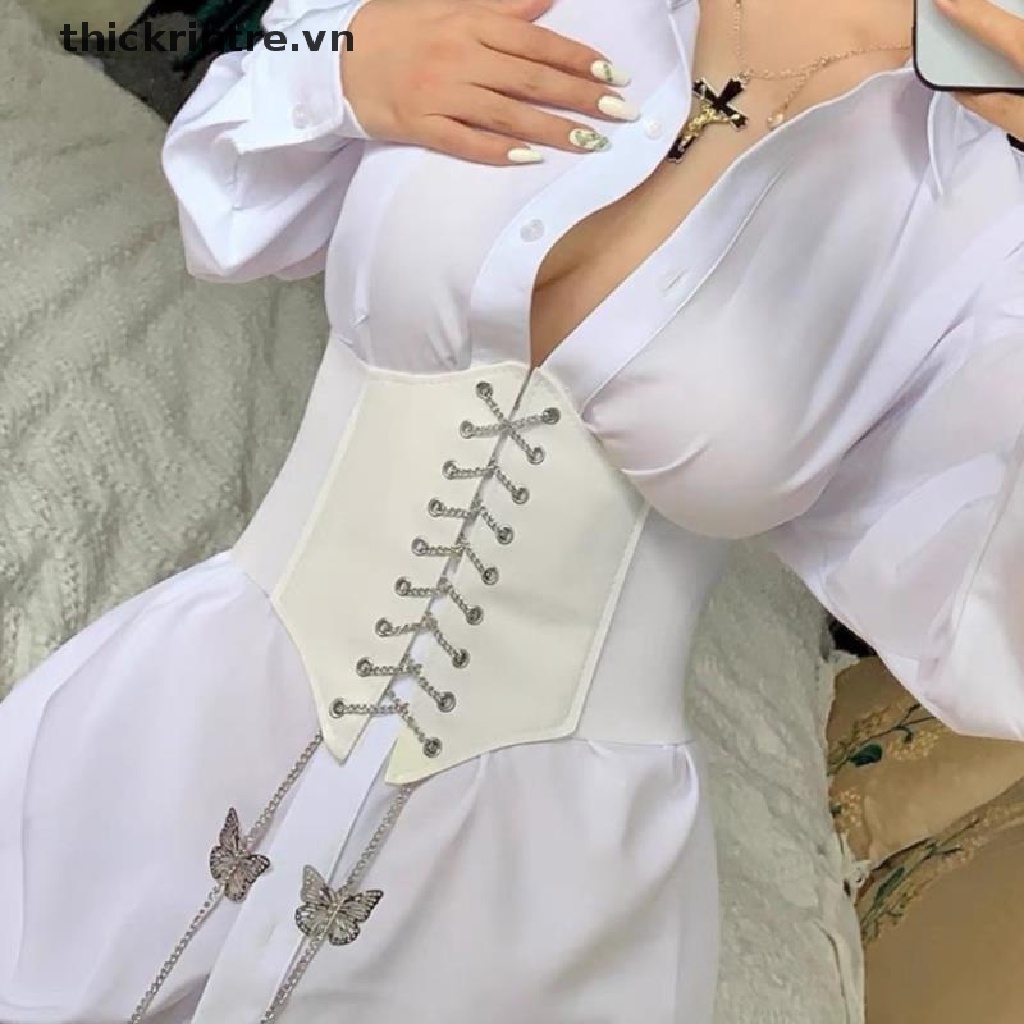 Đai Nịt Bụng Định Hình Cơ Thể Hình Bướm Phong Cách Gothic Quyến Rũ Cho Nữ