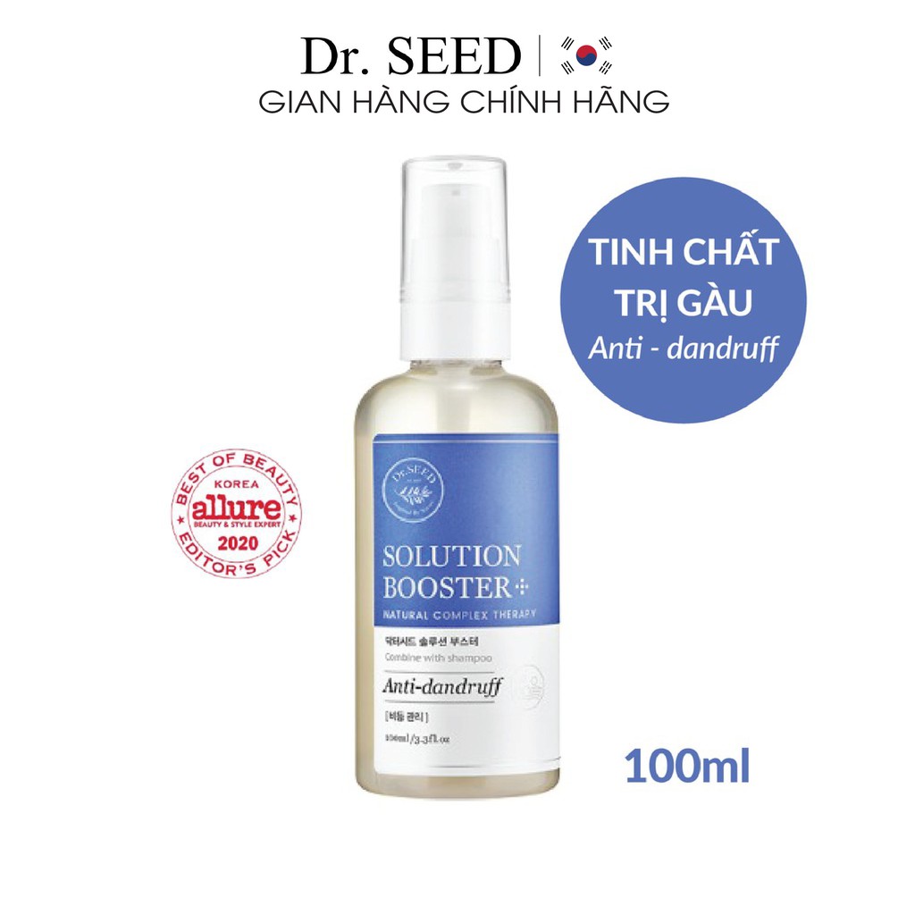 Serum Dưỡng Tóc Giảm Gàu Ngứa DR SEED Solution Bootster Anti-Dandruff Loại Bỏ Bã Nhờn Hiệu Quả Trên Da Đầu 100ml