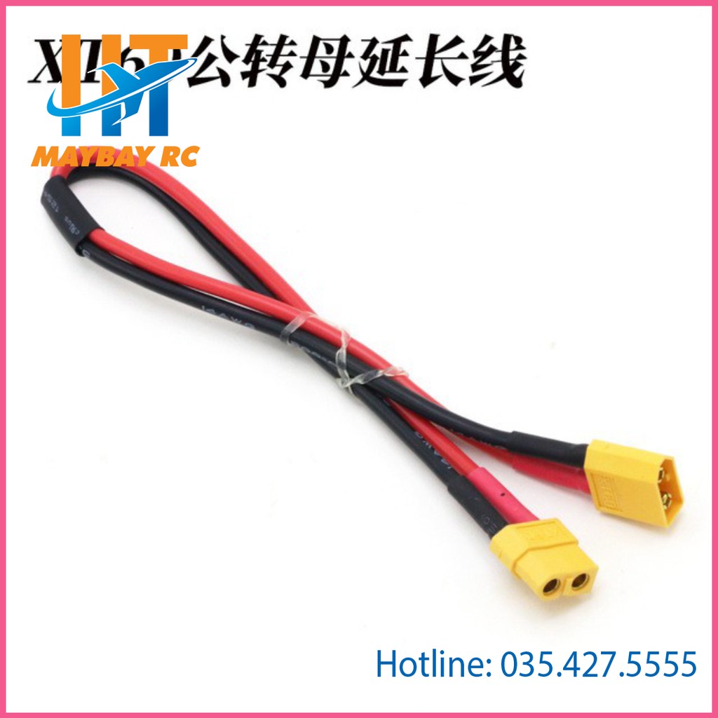 Dây nối dài pin AWG 14, esc jack chữ T và XT60