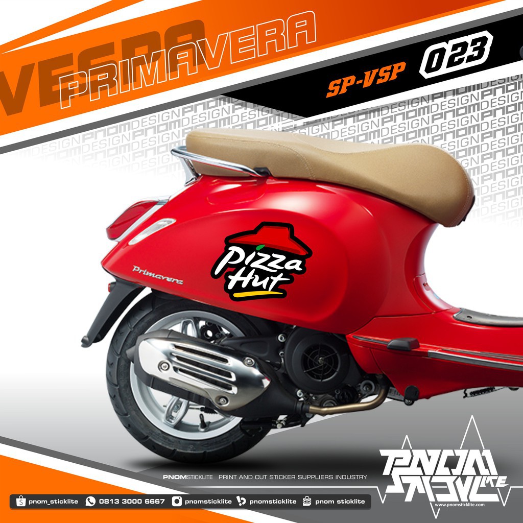 Miếng Dán Trang Trí Xe Vespa / Scoopy Pizza Hut Sp Vsp P023