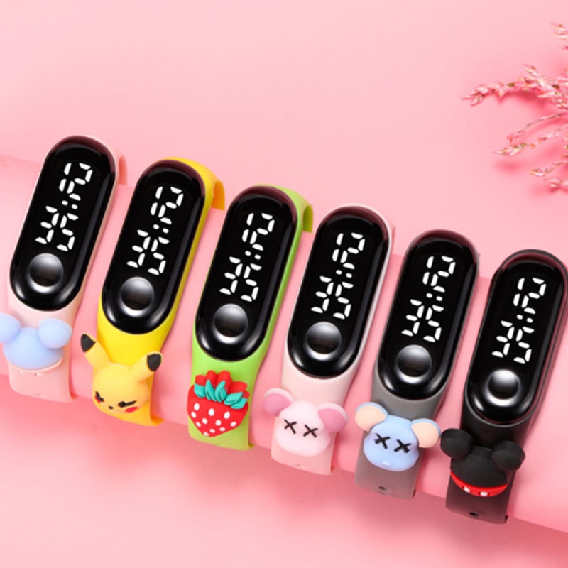 Vòng tay trẻ em Đồng hồ phát sáng không thấm nước nữ sinh đơn giản học sinh tiểu học thể thao ca ♦️ito