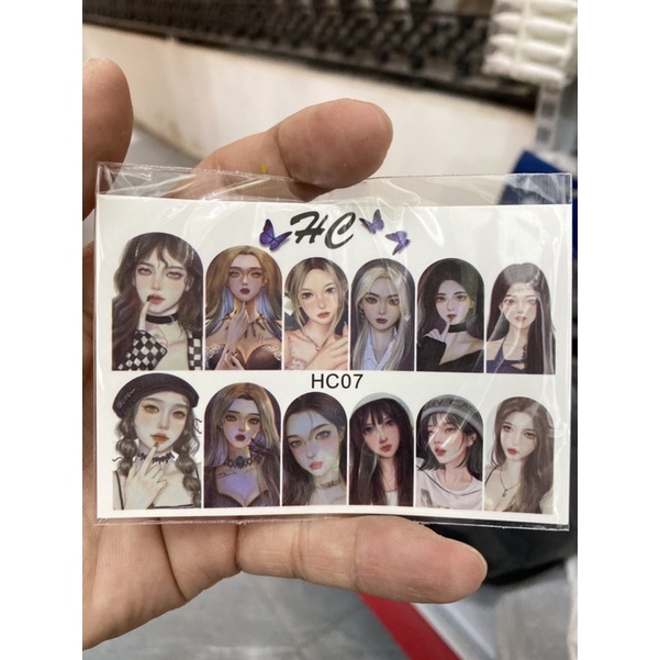 Sticker nước của nga ẩn móng cho gel , bột hình mẫu đa dạng