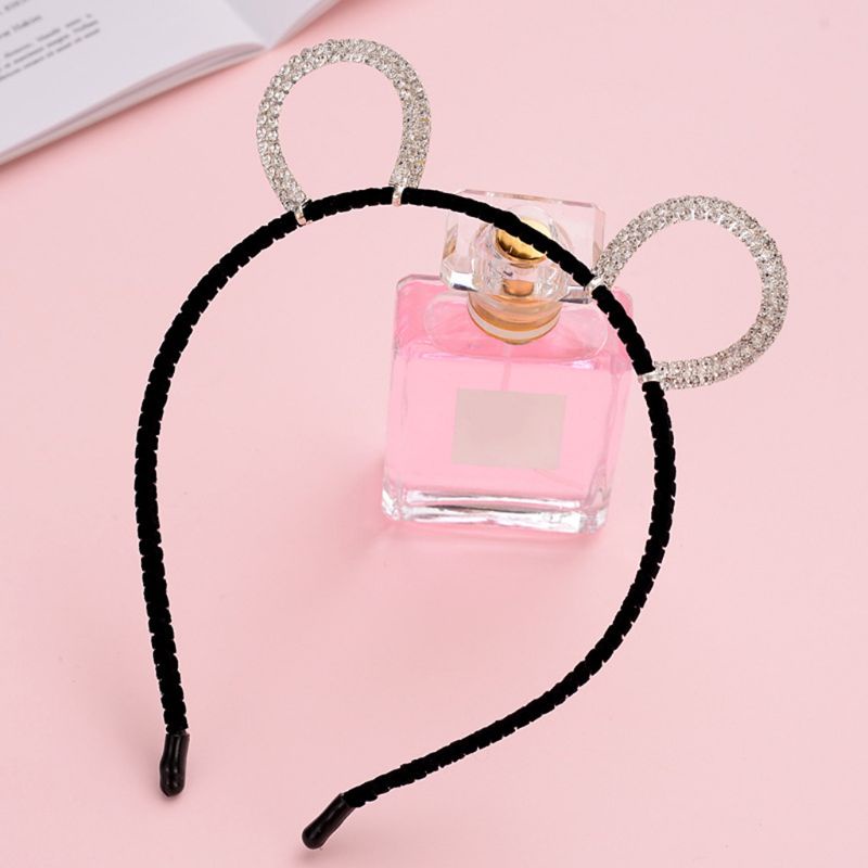 Băng Đô Cài Tóc Hình Tai Mèo Đính Đá Dễ Thương Cho Nữ