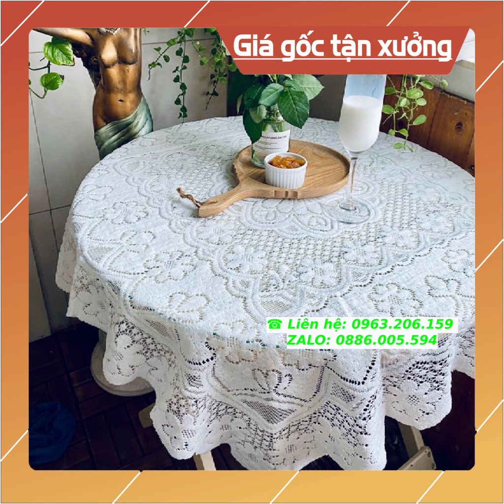 [HOT] Khăn Trải Bàn Trắng Vuông, Chữ Nhật, Tròn Ren Hoa Trang Trí Chụp Ảnh Siêu Đẹp