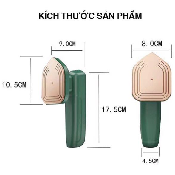 Bàn là cầm tay Mini, bàn ủi khô công suất 30W chính hãng cao cấp - màu xanh lá