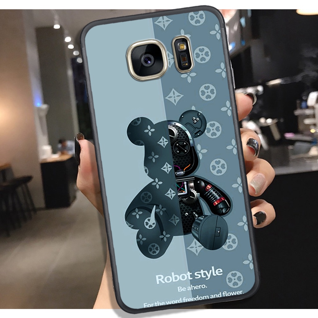 Ốp Lưng Samsung S6 - S6E - S7 - S7E - C9 PRO - A9 PRO  , In Hình Gấu Bear Brick siêu ngầu.