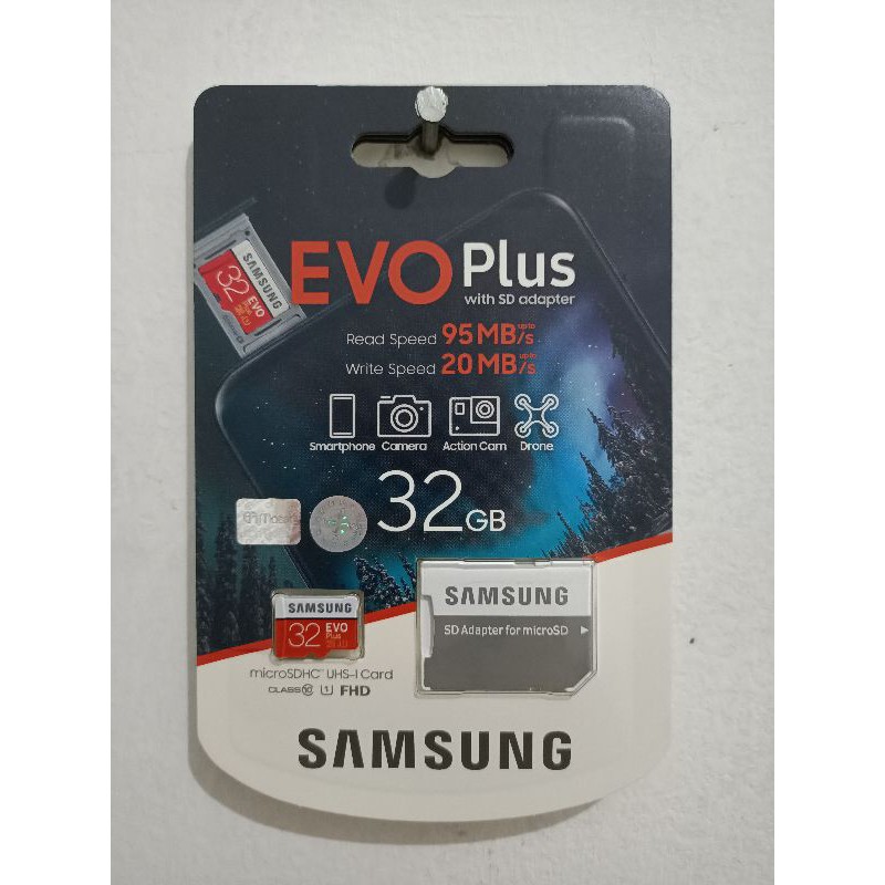 Bộ Chuyển Đổi Microsdhc Uhs-I Class 10 + Thẻ Nhớ Sd Samsung Evo Plus 32gb