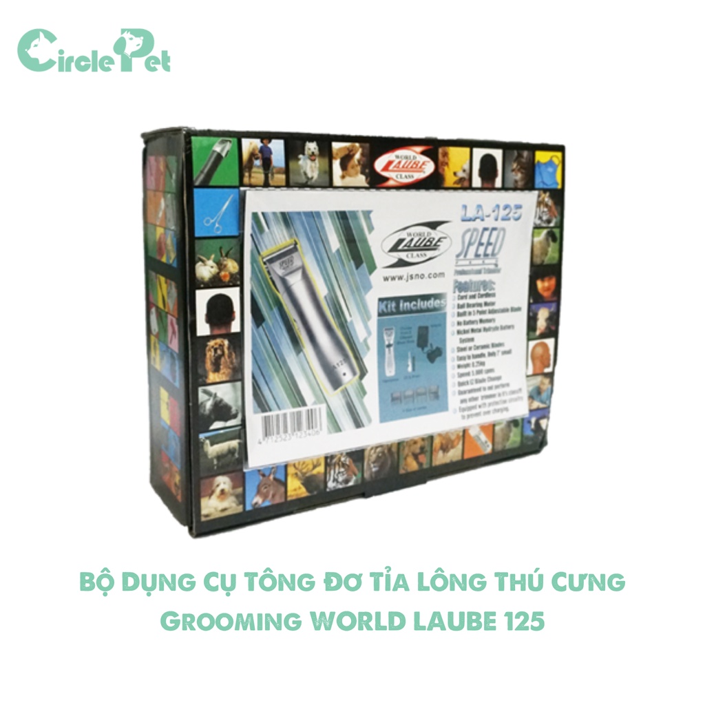 Bộ Dụng Cụ Tông Đơ Tỉa Lông Thú Cưng Grooming WORLD LAUBE 125 Dễ Dàng Lau Dọn Sau Khi Cắt Tỉa  - Circle Pet