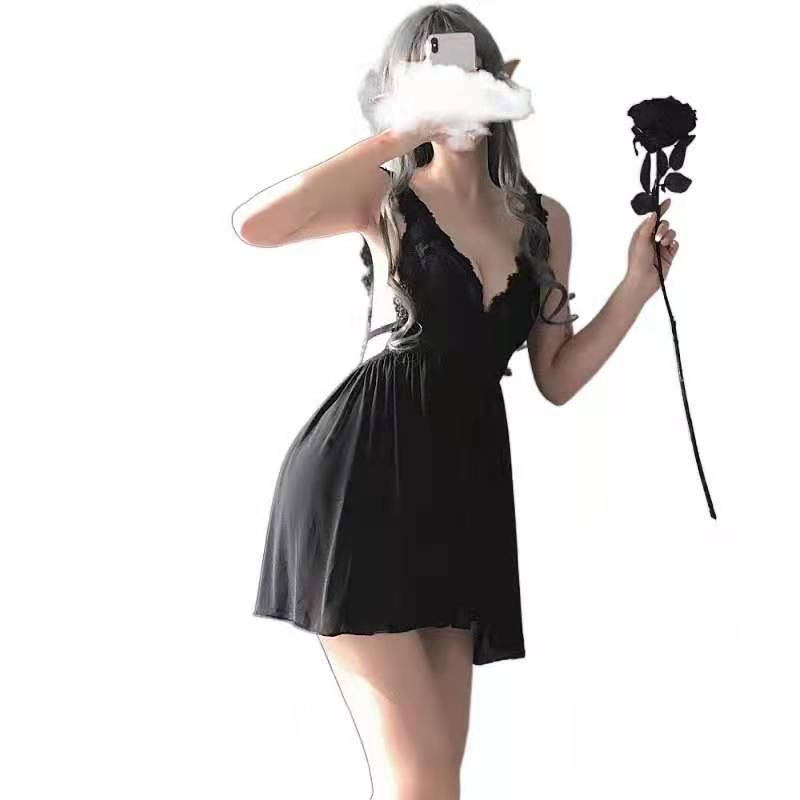 （Q1,HCM）😍Đồ ngủ nữ sexy💖Freeship💖SIÊU PHẨM MÙA💖đầm ngủ 2 dây ren Cao Cấp Xẻ Đùi Dáng Suông Mềm cho 45-65kg---001 | BigBuy360 - bigbuy360.vn