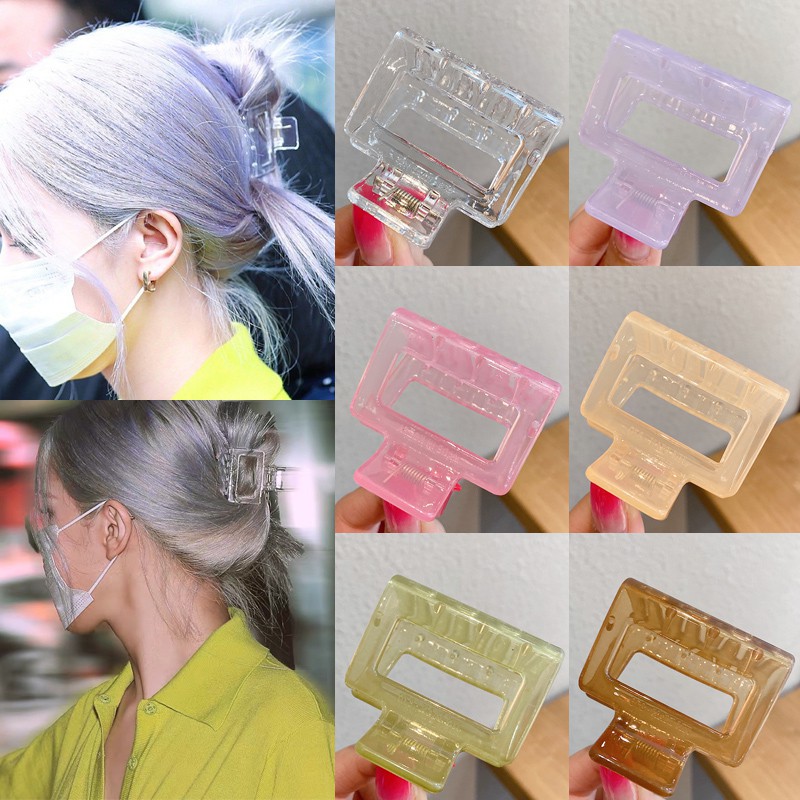 Kẹp gắp tóc hình vuông thời trang retro Hàn Quốc